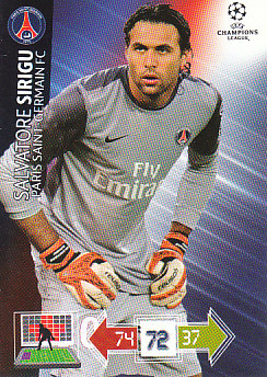 Salvatore Sirigu Paris Saint-Germain 2012/13 Panini Adrenalyn XL CL #205